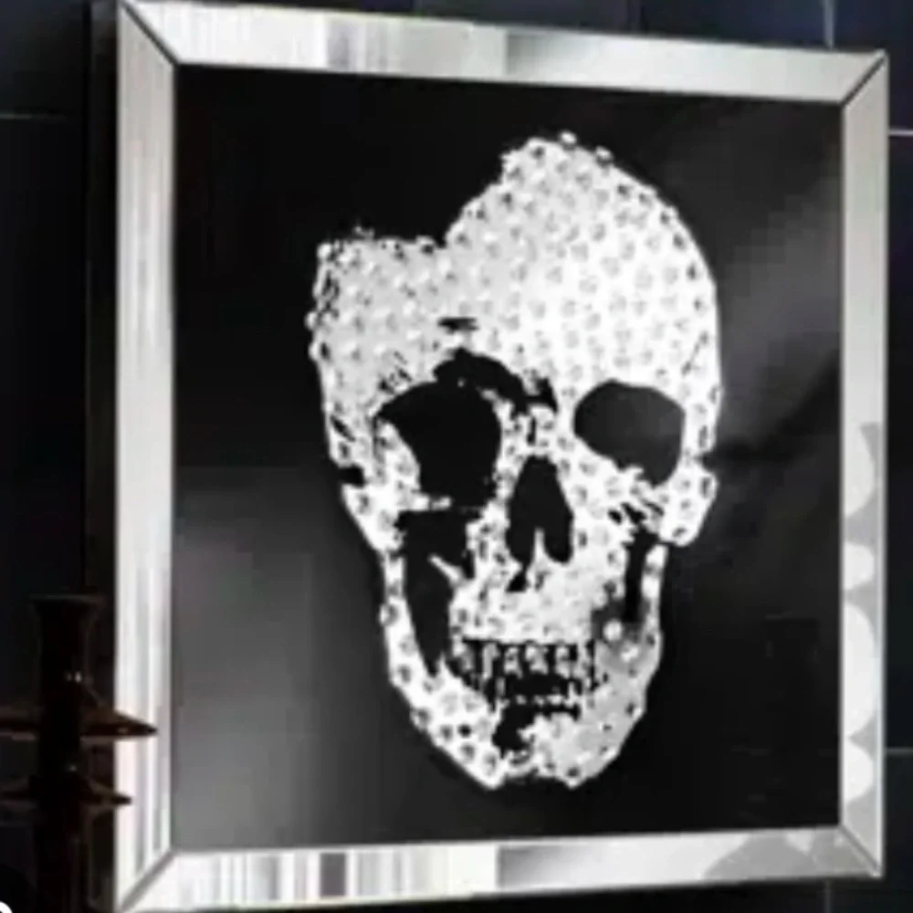 King Skull Glass Art Piece
